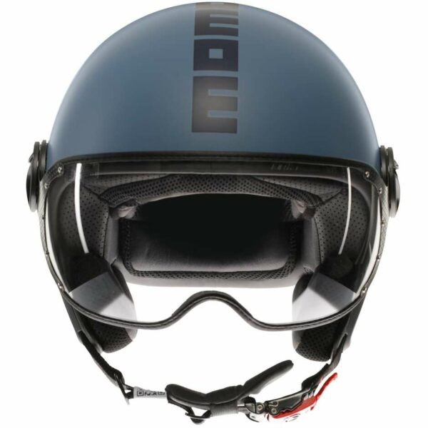 Casco Moto Jet Momo Design FGTR CLASSIC Mono Dusty Opaco/Blu 22.06