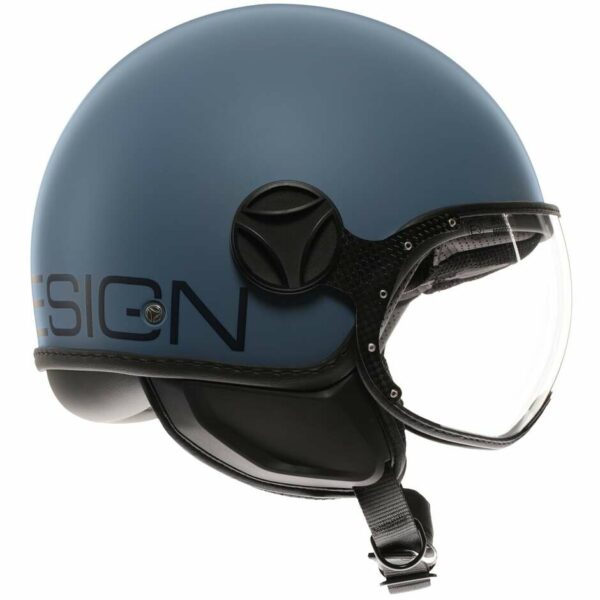 Casco Moto Jet Momo Design FGTR CLASSIC Mono Dusty Opaco/Blu 22.06