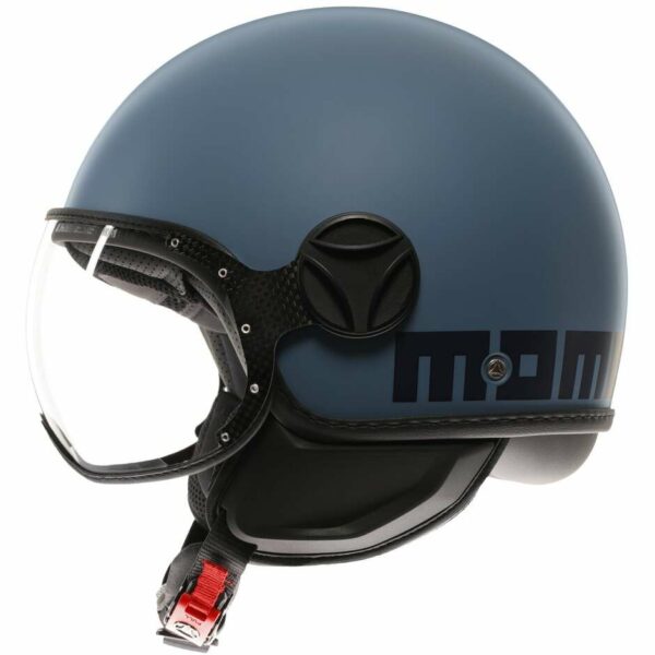 Casco Moto Jet Momo Design FGTR CLASSIC Mono Dusty Opaco/Blu 22.06