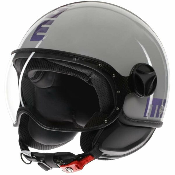 Casco Moto Jet Momo Design FGTR CLASSIC Mono Flip Blu Fucsia 22.06