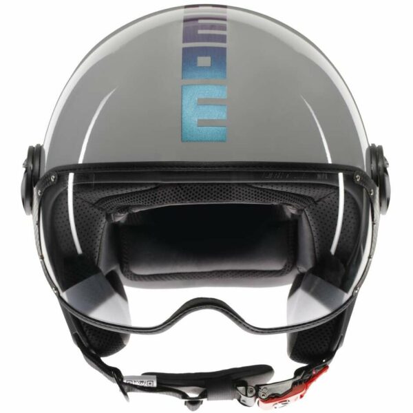 Casco Moto Jet Momo Design FGTR CLASSIC Mono Flip Blu Fucsia 22.06