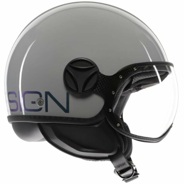 Casco Moto Jet Momo Design FGTR CLASSIC Mono Flip Blu Fucsia 22.06
