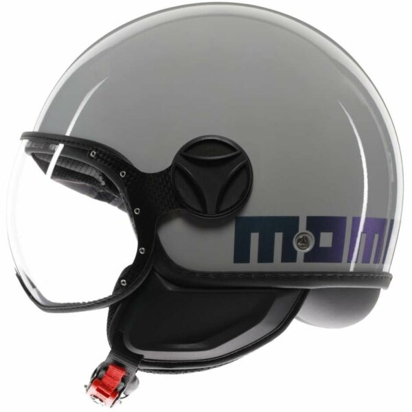 Casco Moto Jet Momo Design FGTR CLASSIC Mono Flip Blu Fucsia 22.06