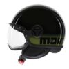 Casco Moto Jet Momo Design FGTR CLASSIC Stripes Nero/Opaco/Giallo 22.06