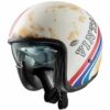 Casco Moto Jet Premier VINTAGE BTR 12 BM Bianco Blu Rosso Opaco