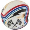 Casco Moto Jet Premier VINTAGE BTR 12 BM Bianco Blu Rosso Opaco