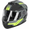 Casco Moto Modulare Acerbis Doppia Visiera SEREL 22.06 Nero Giallo Fluo
