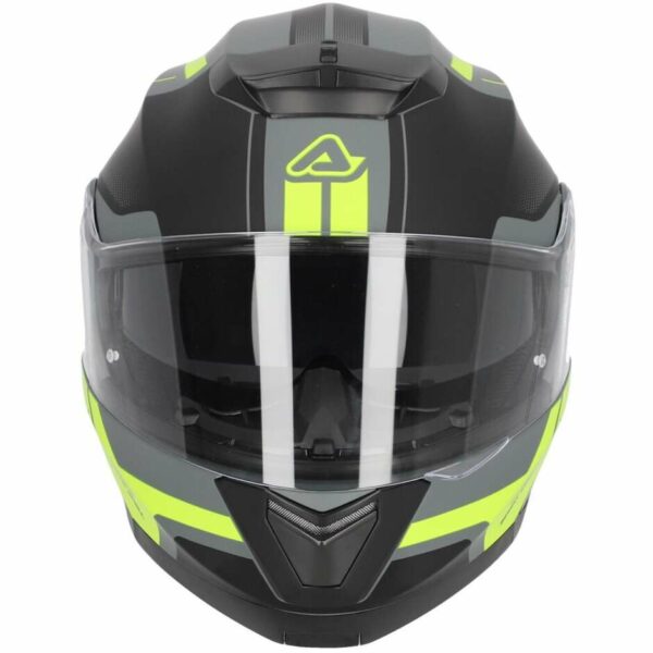 Casco Moto Modulare Acerbis Doppia Visiera SEREL 22.06 Nero Giallo Fluo
