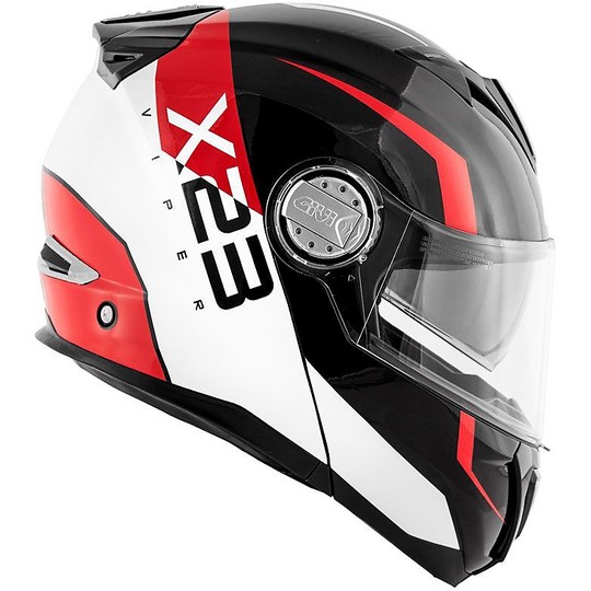 Casco Moto Modulare P/J Givi X.23 SYDNEY VIPER Nero/Rosso/Lucido