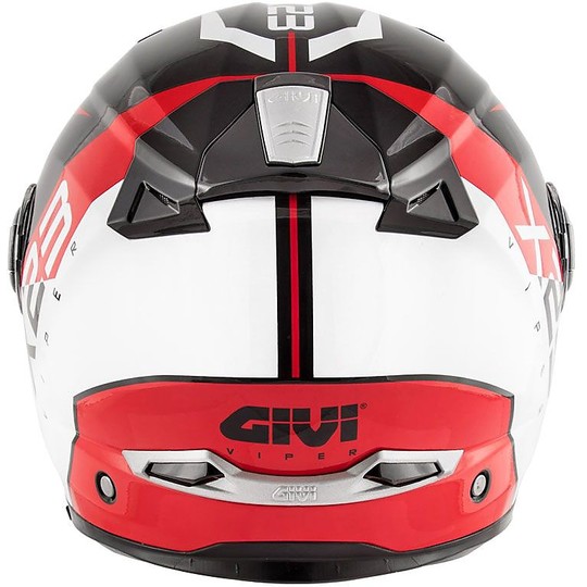 Casco Moto Modulare P/J Givi X.23 SYDNEY VIPER Nero/Rosso/Lucido