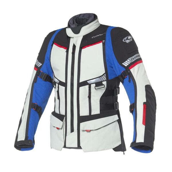 Giacca Moto Uomo Clover GTS-5 WP Grigio Blu
