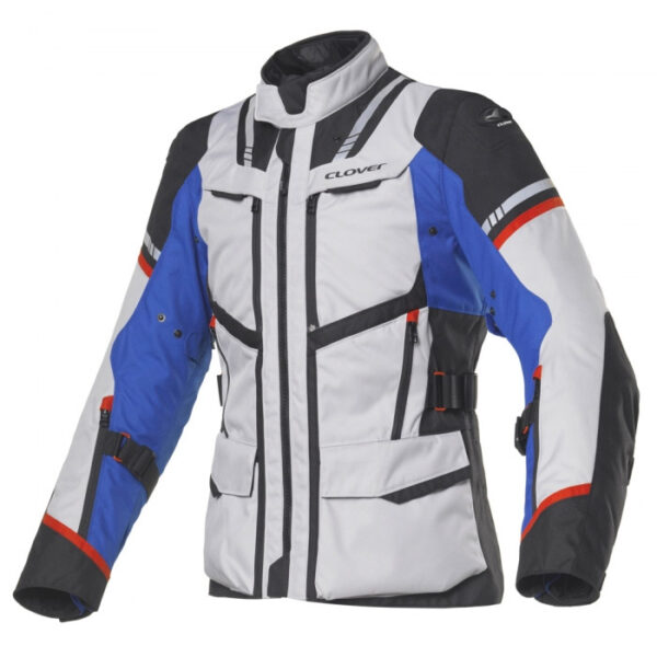 Giacca Moto Uomo Clover Savana 3 Wp Blu Grigio