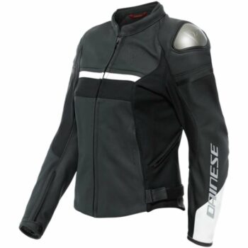 Giacca Moto Donna in Pelle Dainese RAPIDA LADY Nero/Bianco
