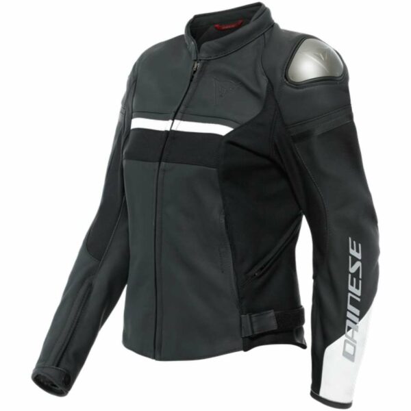 Giacca Moto Donna in Pelle Dainese RAPIDA LADY Nero/Bianco