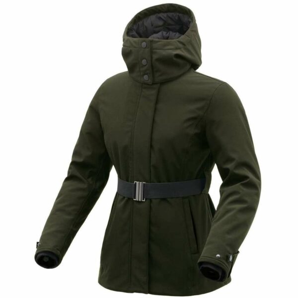 Giacca Moto Donna In Tessuto Lamitato Tucano Urbano 8231wf419 CORTINA Verde Airborne
