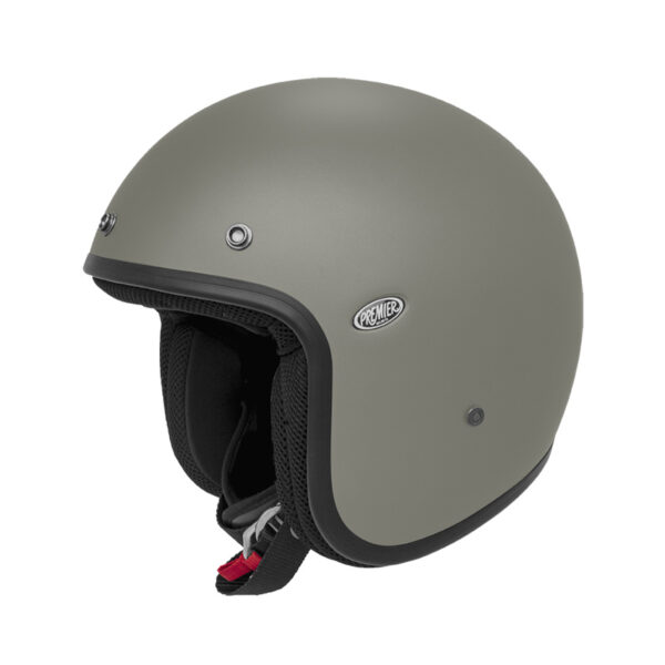 Casco Moto Premier Jet 3 BOTTTONI Classic Mily BM 22.06 VERDE MILITARE OPACO