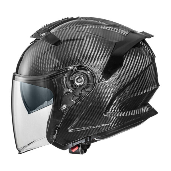 Casco Moto Jet Premier JT5 Full Carbon Nero