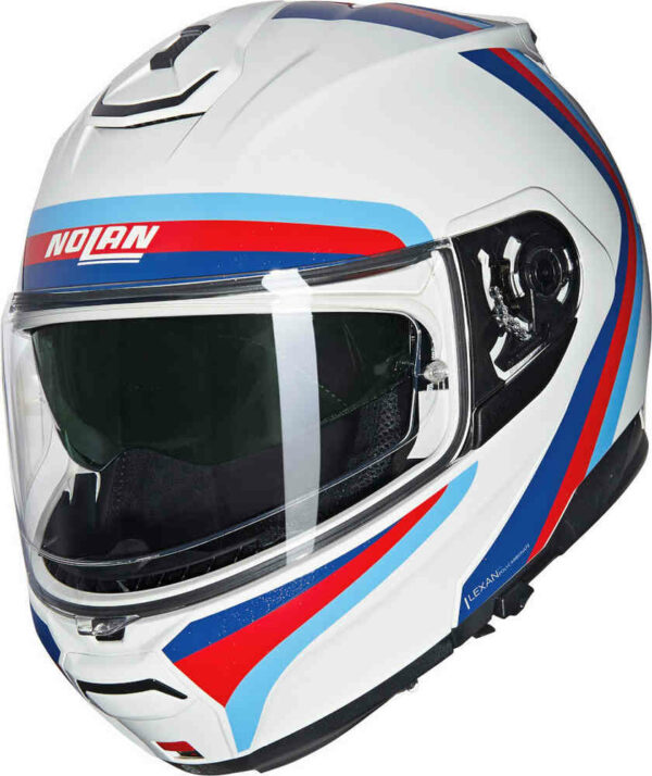 Casco Moto Modulare P/J Nolan N100-6 ASSOLUTO 347 Bianco/Blu/Rosso/Azzurro