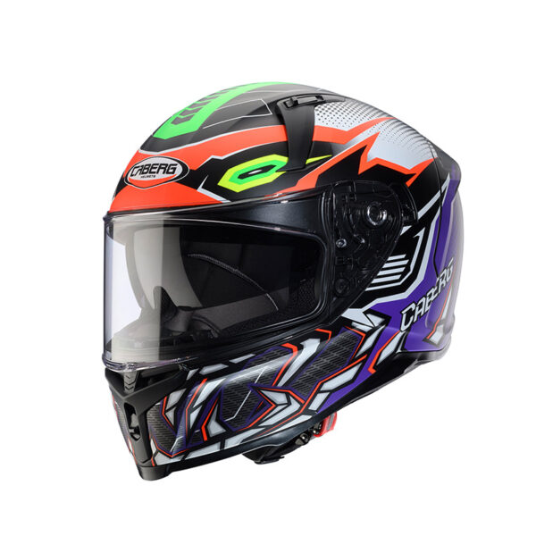 Casco Moto Caberg Avalon X Gurkha Verde Viola Opaco
