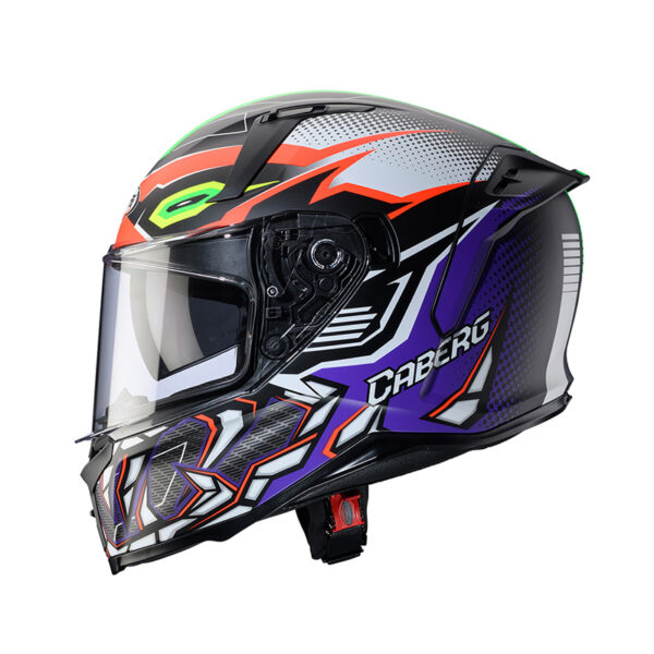 Casco Moto Caberg Avalon X Gurkha Verde Viola Opaco