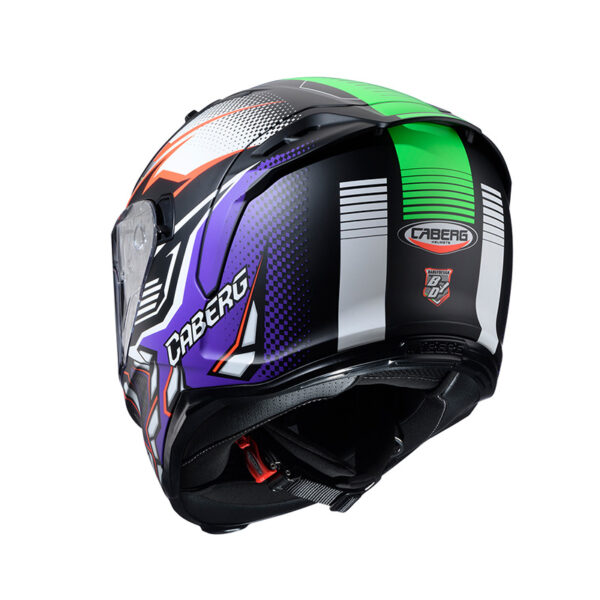 Casco Moto Caberg Avalon X Gurkha Verde Viola Opaco