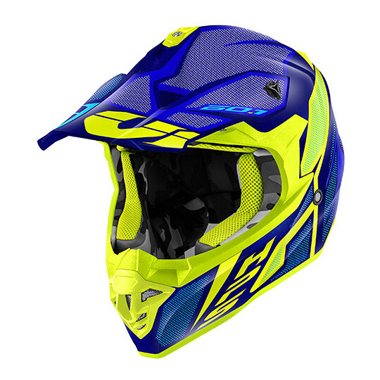 Casco Moto Cross Enduro Givi 60.1 INVERT Blu Giallo