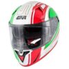 Casco Moto Integrale Givi 50.6 Stoccarda Blades Bianco Rosso Verde Doppia Visiera