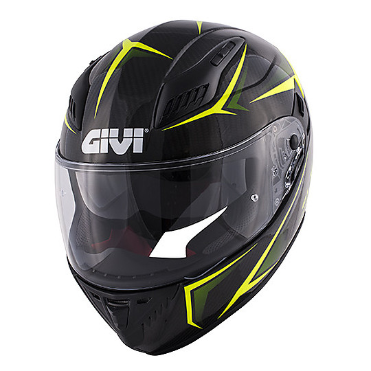 Casco Moto Integrale in Carbonio Givi 40.5 X-Carbon Nero Giallo Fluo