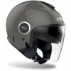 Casco Moto Jet Airoh HELYOS COLOR Grigio Scuro Lucido