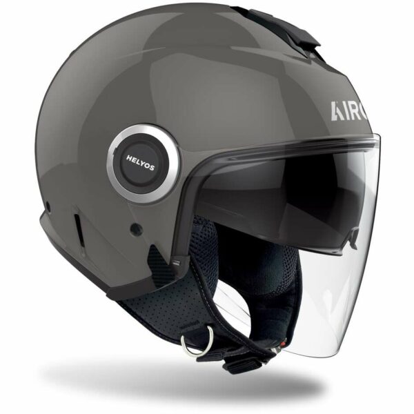 Casco Moto Jet Airoh HELYOS COLOR Grigio Scuro Lucido