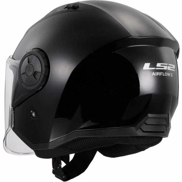 Casco Moto Jet Ls2 OF616 AIRFLOW 2  Nero Lucido