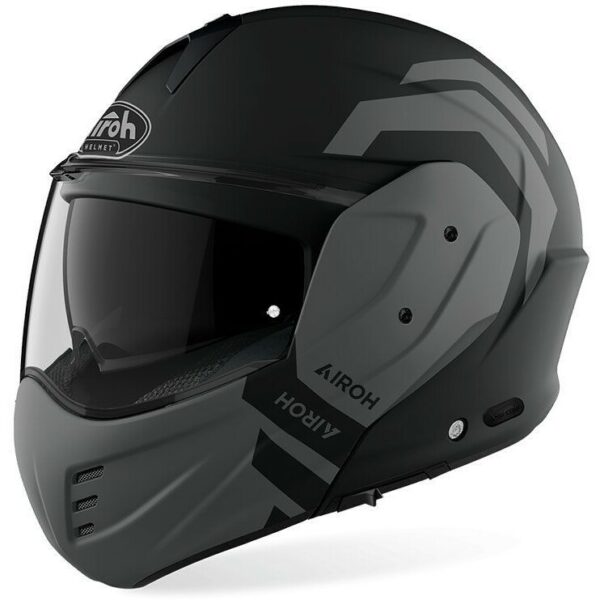Casco Moto Modulare P/J Airoh MATHISSE Illusion Antracite Opaco