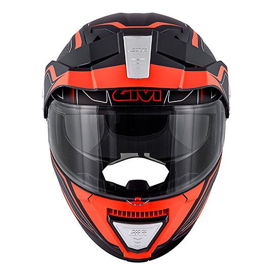 Casco Moto Modulare P/J Givi X.33 CANYON Layers Nero Opaco Arancio