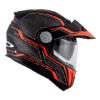 Casco Moto Modulare P/J Givi X.33 CANYON Layers Nero Opaco Arancio