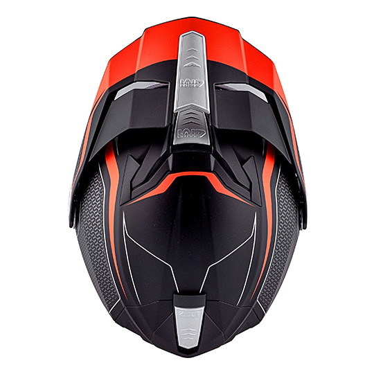 Casco Moto Modulare P/J Givi X.33 CANYON Layers Nero Opaco Arancio