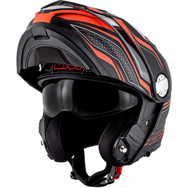 Casco Moto Modulare P/J Givi X.33 CANYON Layers Nero Opaco Arancio