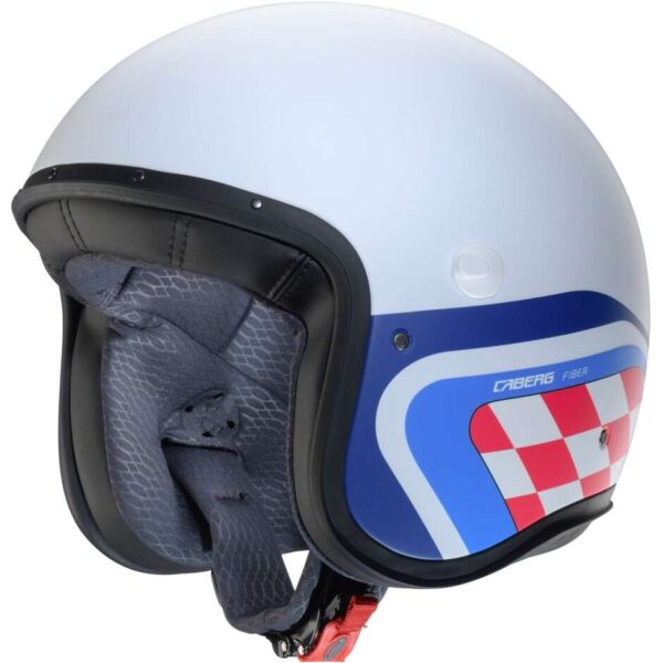 Casco Moto Jet Caberg FREERIDE X DAYTONA Opaco Bianco Chiaro/Blu/Rosso