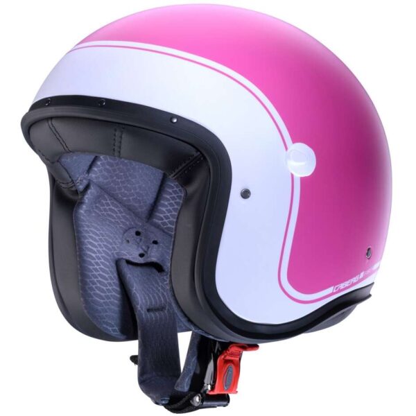 Casco Moto Jet Caberg FREERIDE X IMOLA Opaco Rosa Bianco