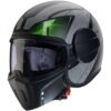 Casco Moto Jet Caberg GHOST X VYRUS Opaco Nero Grigio Verde Fluo