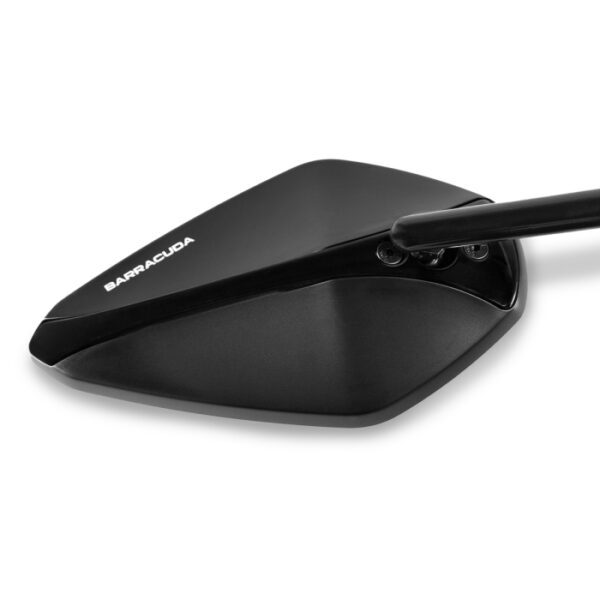 Coppia Specchi Retrovisori Moto BARRACUDA A-Version Inserto Nero