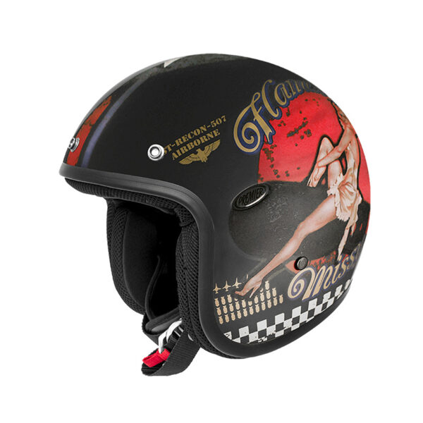 Casco Moto Premier Jet Classic Pin Up 9 Bm