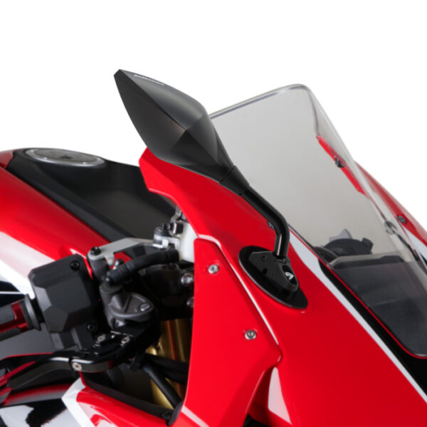 Coppia Specchi Retrovisori Moto da Carena BARRACUDA Race Nero