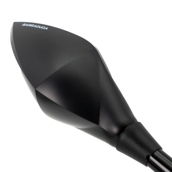 Coppia Specchi Retrovisori Moto da Carena BARRACUDA Race Nero
