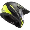 Casco Cross Enduro Off Road Moto Ls2 MX436 PIONEER EVO Router Nero Opaco Giallo Fluo