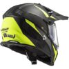 Casco Cross Enduro Off Road Moto Ls2 MX436 PIONEER EVO Router Nero Opaco Giallo Fluo