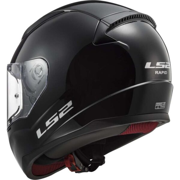 Casco Integrale Moto LS2 FF353 RAPID 2 Solid Nero Lucido