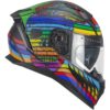 Casco Moto Integrale CGM 311X BLAST SKULL Nero Blu Rosso opaco