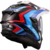 Casco Moto Integrale Off-Road in Carbonio LS2 MX701 EXPLORER C FRONTIER II Bianco Blue