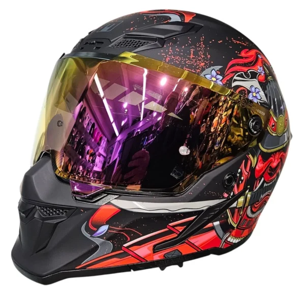 CASCO MOTO INTEGRALE MPH BLADE E22.06 GRAFICA DEMONE OPACO PINLOCK
