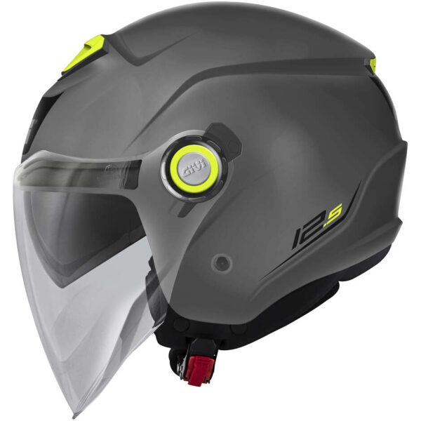 Casco Moto Scooter Jet Givi 12.5B Grigio Lucido Giallo